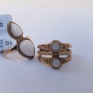 ⚡3/$12⚡ NWOT Forever 21 Boho Faux Stone Ring Set